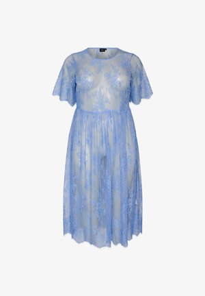 Zizzi, MIDIKLEID AUS TRANSPARENTER SPITZE MIT KURZEN ÄRMELN - Päevakleit - lila