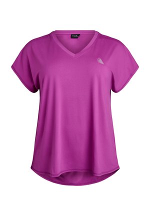 Active by Zizzi MIT V-AUSSCHNITT UND ÄRMELN - T-paita - purple wine
