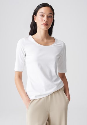 OPUS SLIM FIT ROUND NECK - T-shirt basic - white
