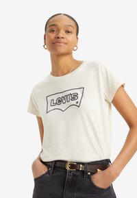 Levi's® GRAPHIC BOXY - T-shirts med print - white swan