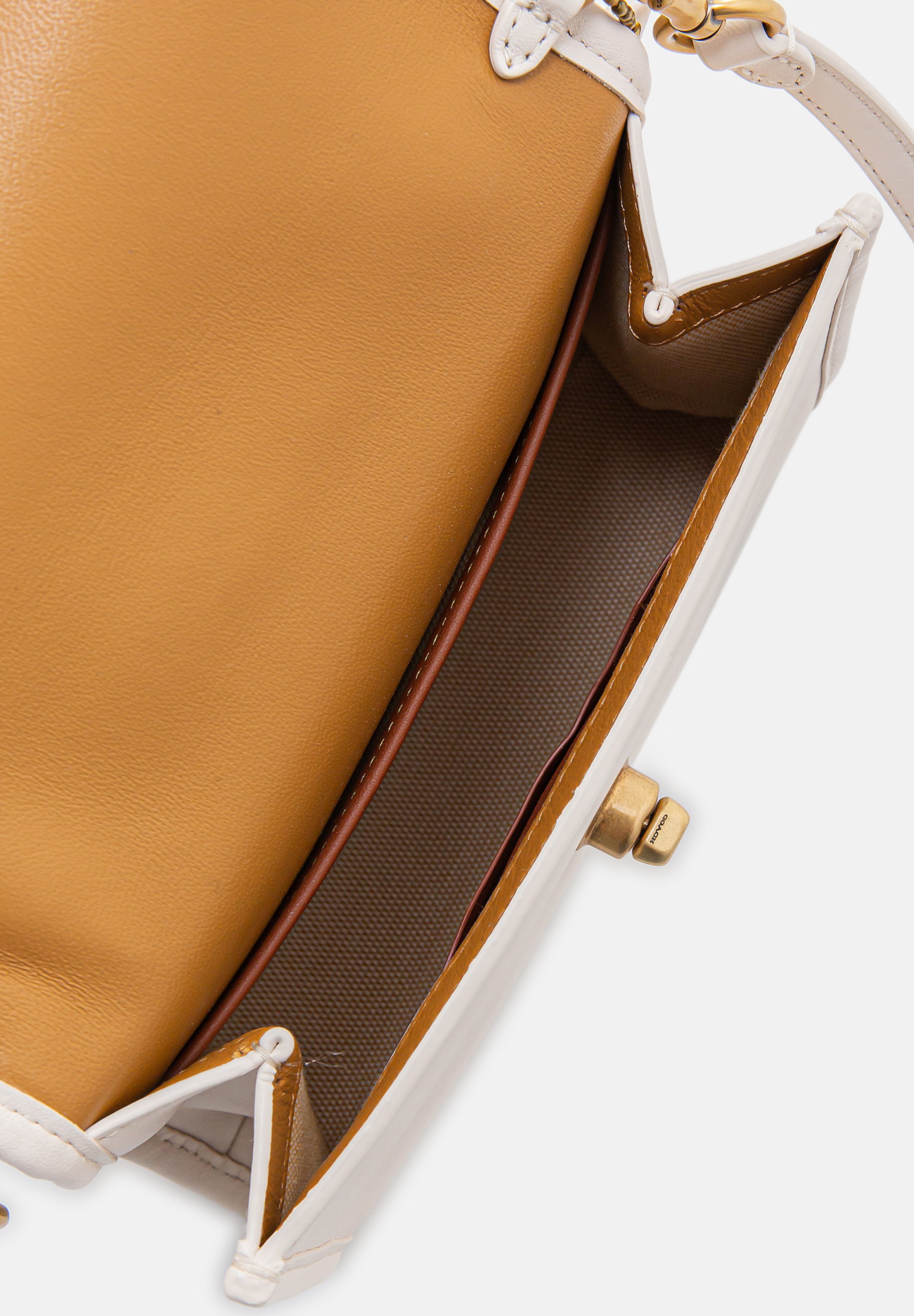 coach turnlock flap square pouch