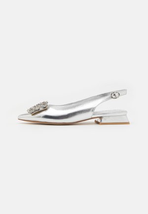 Bailarinas con tira trasera - diva silver