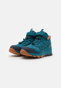 TROLLKIDS TRONFJELL HIKER MID UNISEX - Pohodna obutev - deep lagoon/cinnamon