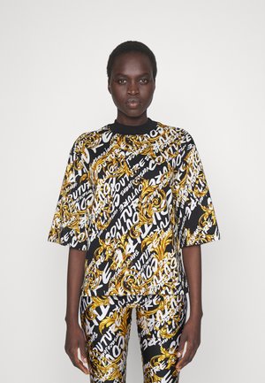 FERMO PRINT LOGO BRUSH COUTURE - T-shirt z nadrukiem - black
