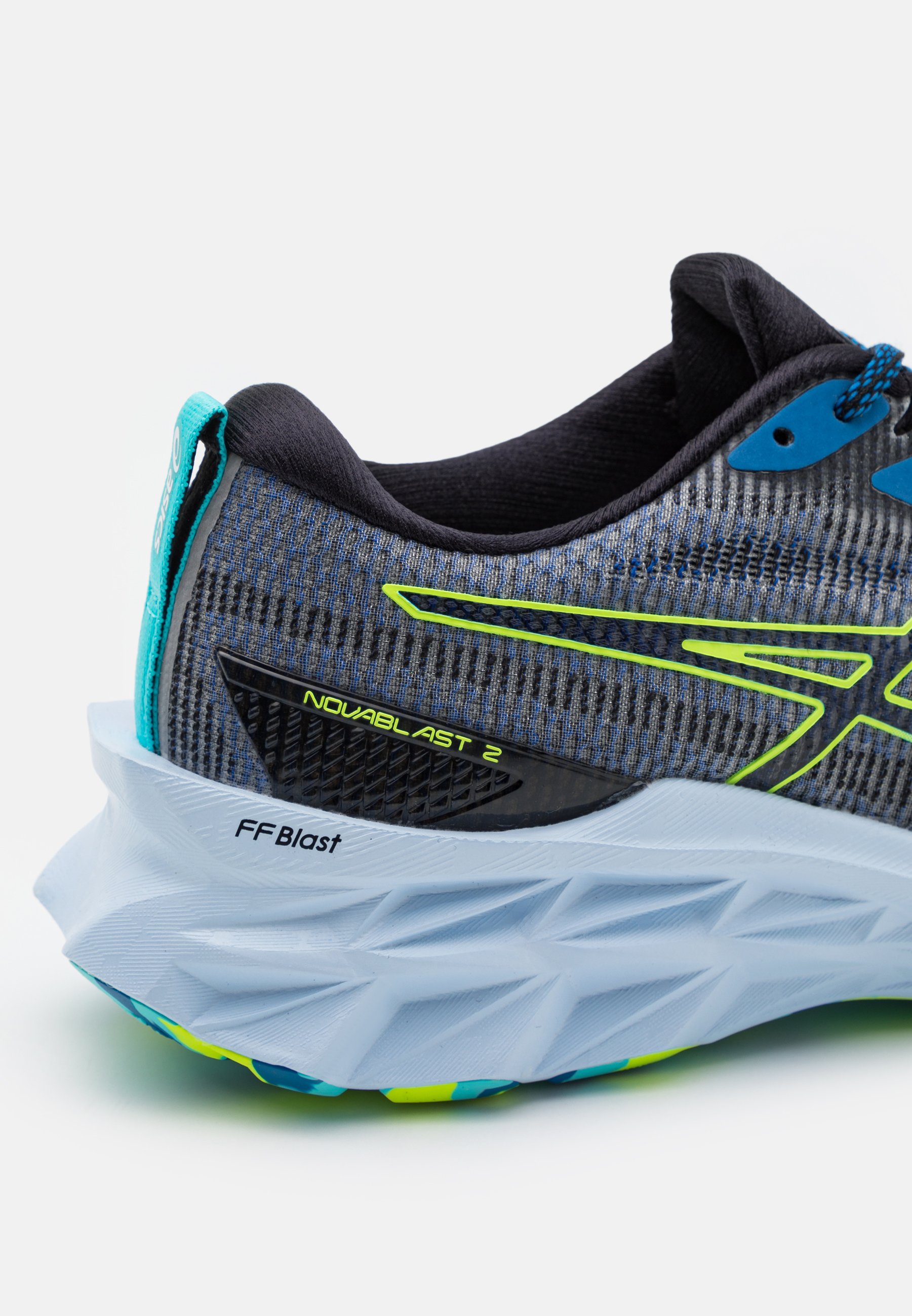ASICS NOVABLAST 2 LE - Hardloopschoenen neutraal - black/hazard green/zwart  - Zalando.nl