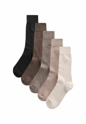 FIVE PACK - Socks - mottled brown