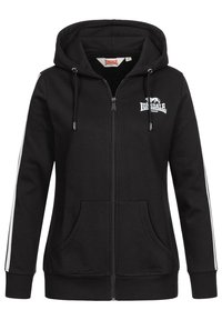 Lonsdale - Mikina na zip - black white Miniatura obrázku 1