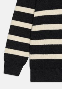 Lindex HALFZIP STRIPE UNISEX - Striktrøje - dark grey