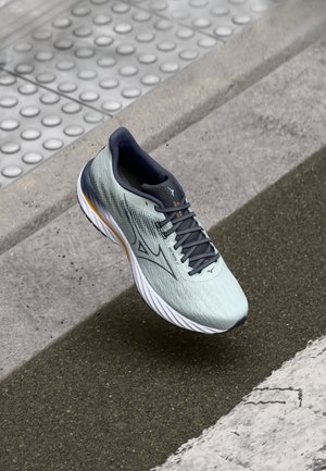 Mizuno WAVE INSPIRE 21 - Sapatos para corrida em estrada - pearl blue/baritone blue/tangelo