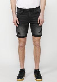 Koroshi - Shorts di jeans - denim black denim Immagine in miniatura 1