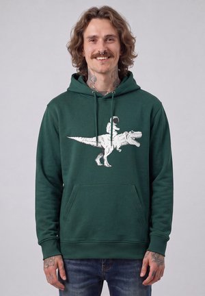 watapparel, ASTRONAUT ON T-REX UNISEX - Kapuzenpullover - glazed green