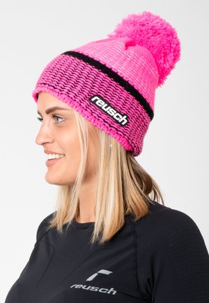 Reusch NOAH - Beanie -  knockout pink   white