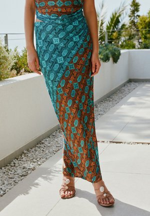Next, REGULAR FIT - Maxirock - blue/orange print