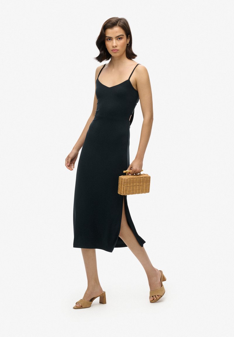 Superdry & Co OPEN BACK - Shift dress - black - Zalando Superdry & Co OPEN BACK - Shift dress - black - Zalando