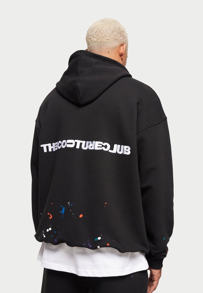 The Couture Club PAINT SPLATTERED OVERSIZED HOODIE UNISEX - Sweat à capuche  - black/noir - ZALANDO.FR