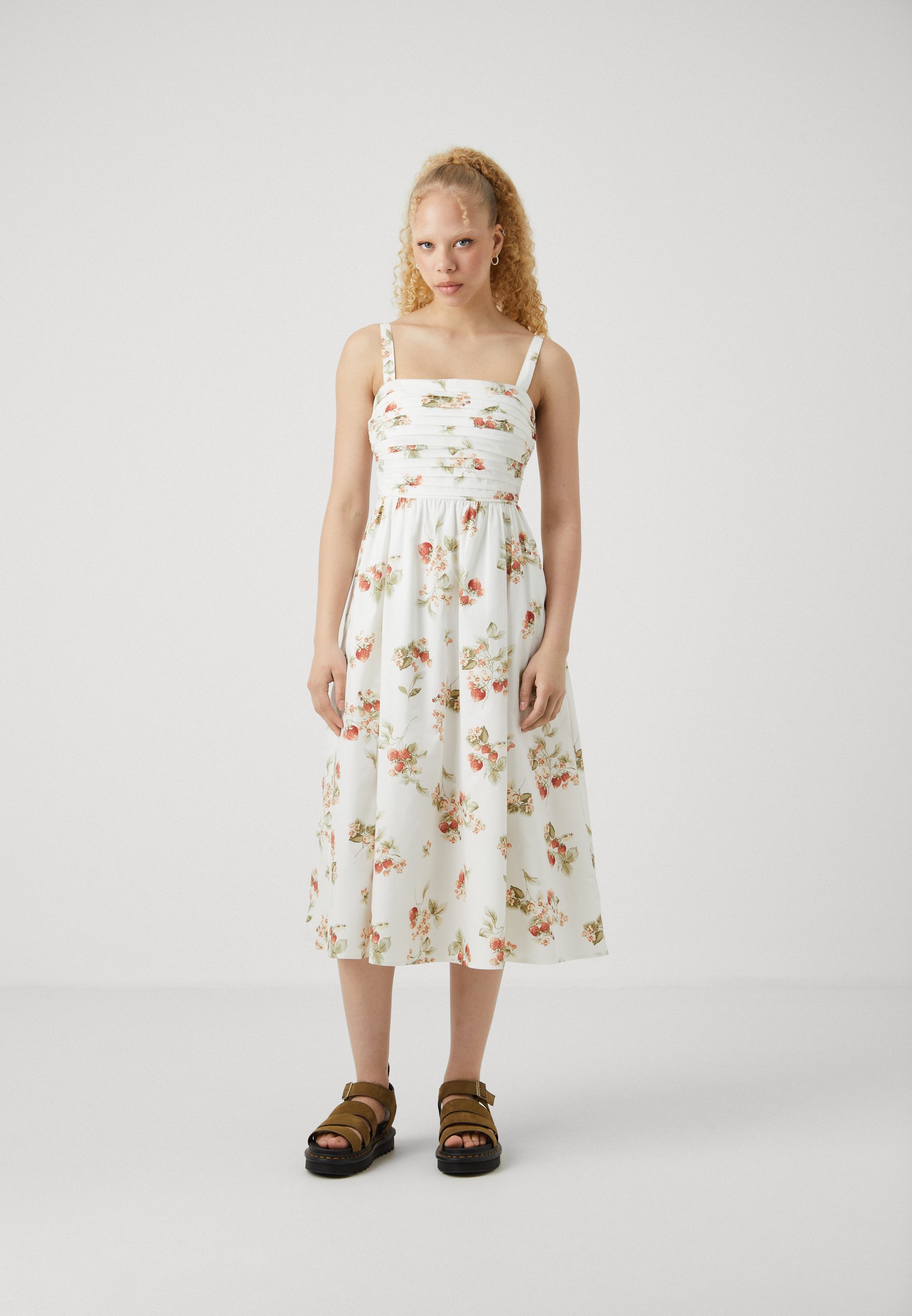 abercrombie wide strap midi dress Abercrombie & Fitch The A&F Emerson Linen-Blend Wide Strap Midi Dress