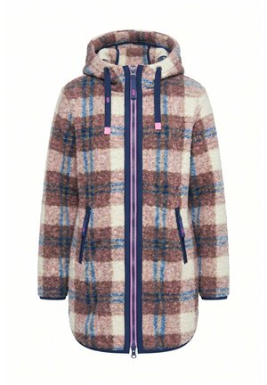 LAURASØN, CHECKED WOOL LOOK JACKET - Korte frakker - dark taupe