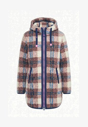 LAURASØN, CHECKED WOOL LOOK JACKET - Abrigo corto - dark taupe