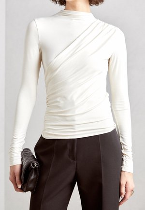 Langærmet T-shirt - off-white