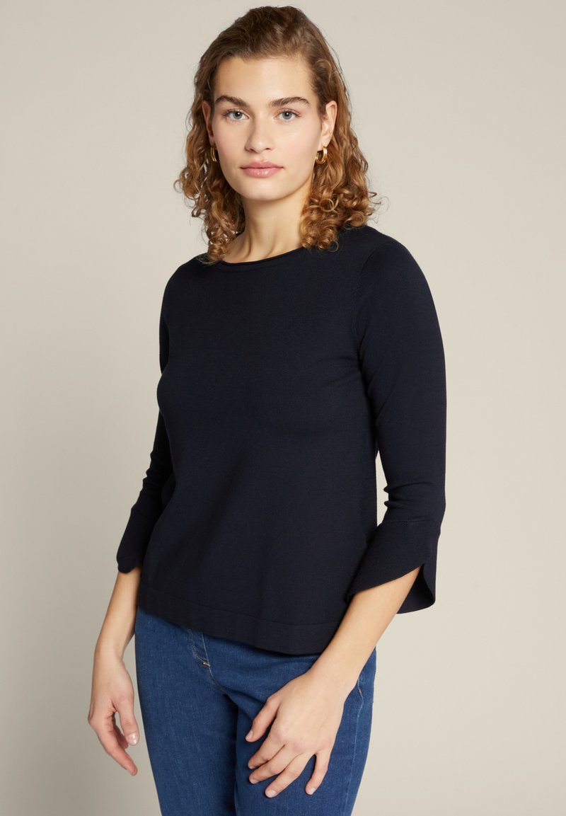 Elena Mirò CON VOLANT A FONDO MANICA - Langarmshirt - blu
