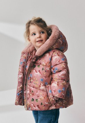 Next, REGULAR FIT - SHOWER RESISTANT FAUX FUR TRIM PADDED COAT - Zimný kabát - pink unicorn
