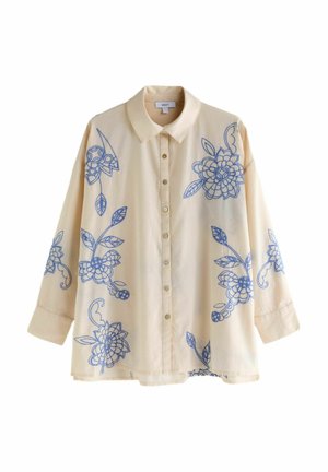 Next EMBROIDERED - Paitapusero - cream blue