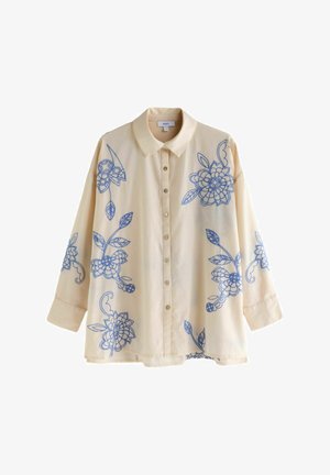 Next EMBROIDERED - Cămașă - cream blue