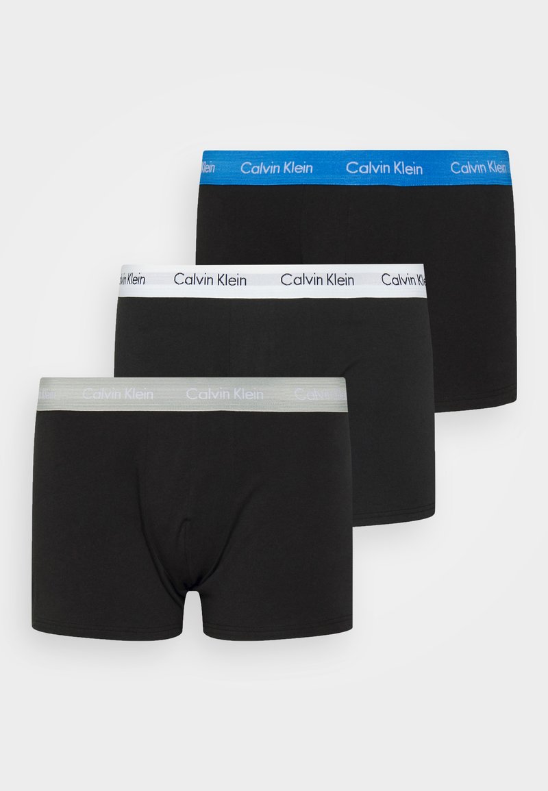 Calvin Klein Underwear - LOW RISE TRUNK 3 PACK - Bikses - grey heather/white/ palace blue, Palielināt