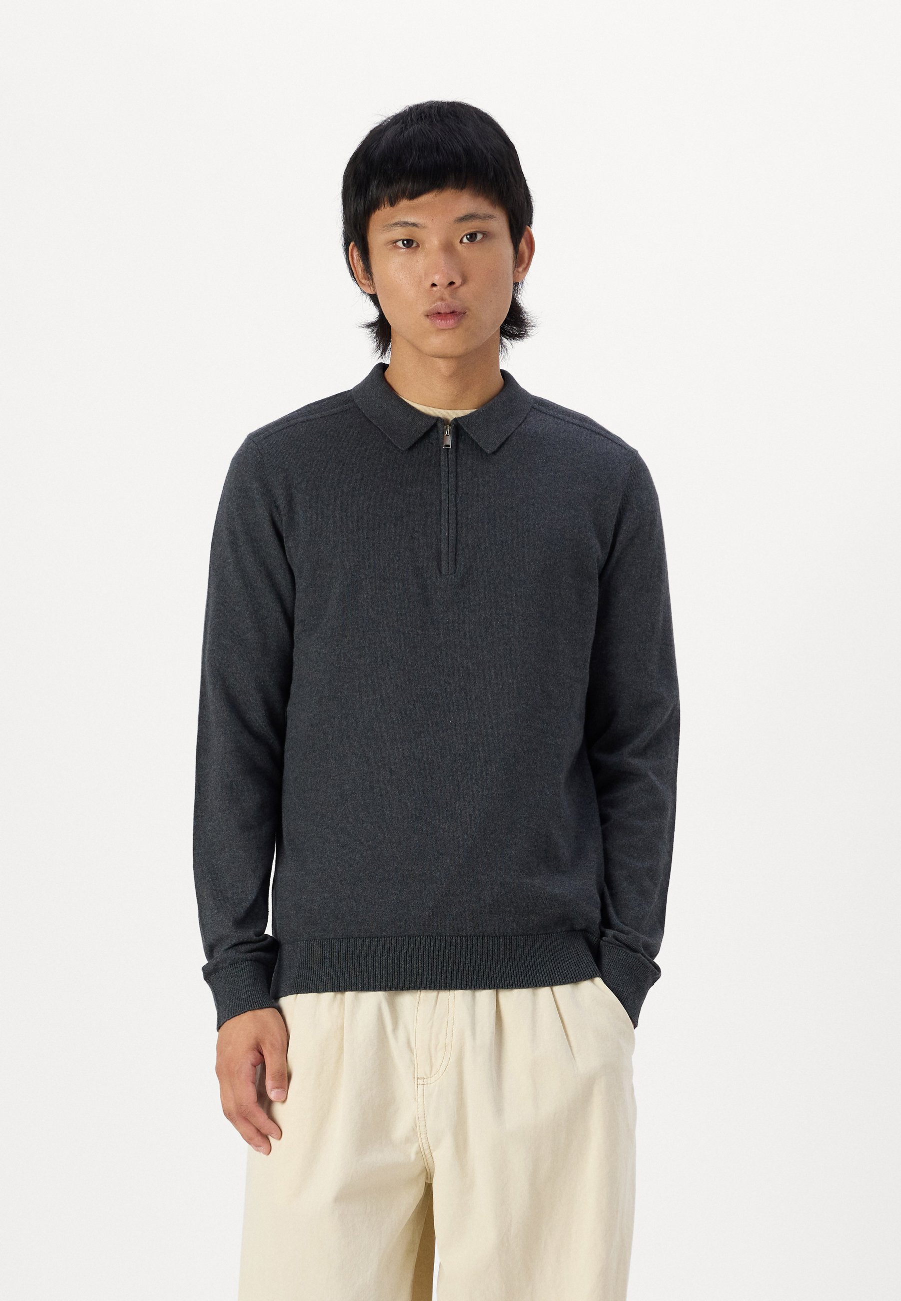 Selected Homme SLHTHEO LS STRUCTURE ROLL NECK - Maglione - black/nero