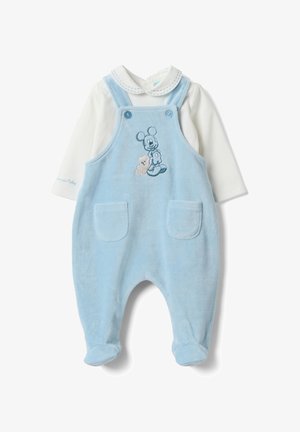 OVS, SET WITH MICKEY EMBROIDERY - Strampler - white light blue