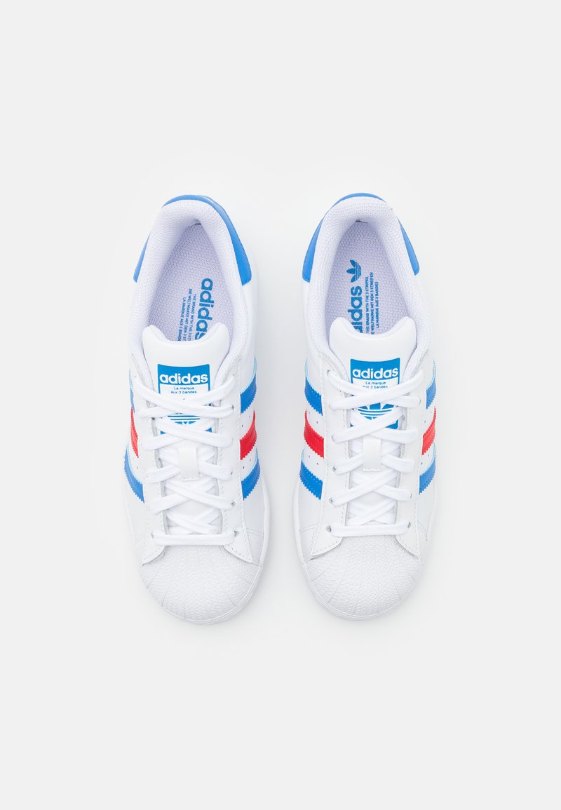 Adidas Originals Superstar Unisex Sneaker Low Footwear White True Blue Gold Metallic Weiss Zalando De