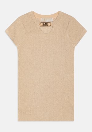 Michael Kors Kids DRESS - Gebreide jurk - gold-coloured