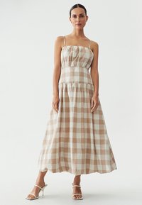 THE FATED FIGARO - Maxi dress - natural gingham
