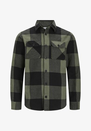 OVER KARIERTES - Shirt - dusty olive