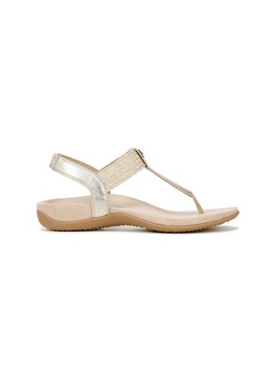 T-bar sandals - gold metallic leather