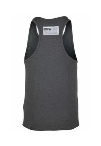 Pilkas maikė su klasikinio kirpimo, su apvaliu kaklu ir platiais petnešėlėmis. Pridedamas priežiūros etiketė, esanti gale.