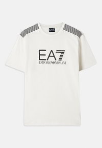 TRAIN LINES TEE - Nyomott mintás póló - vanilla ice