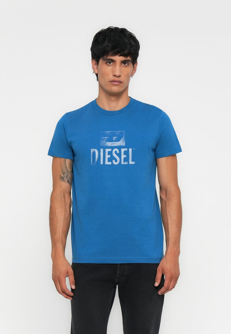 Diesel T-shirt print blauw