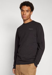 Tommy Jeans SLIM LINEAR TEE - Camisola de manga comprida - black