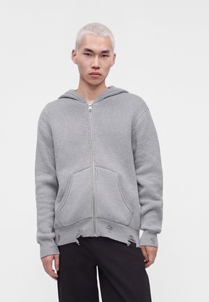 Alpha Industries, DISTRESSED HOODED JACKET - Gilet - silver