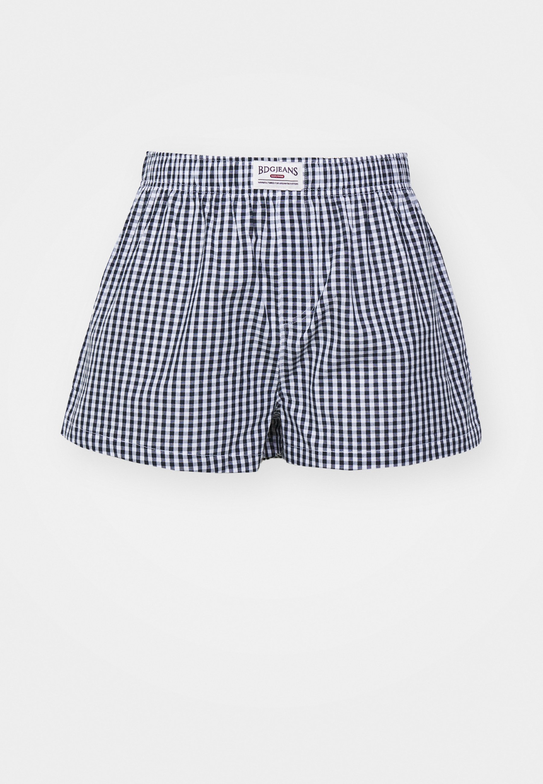 BDG Urban Outfitters GINGHAM BOXER - Shorts - blue - Zalando.co.uk
