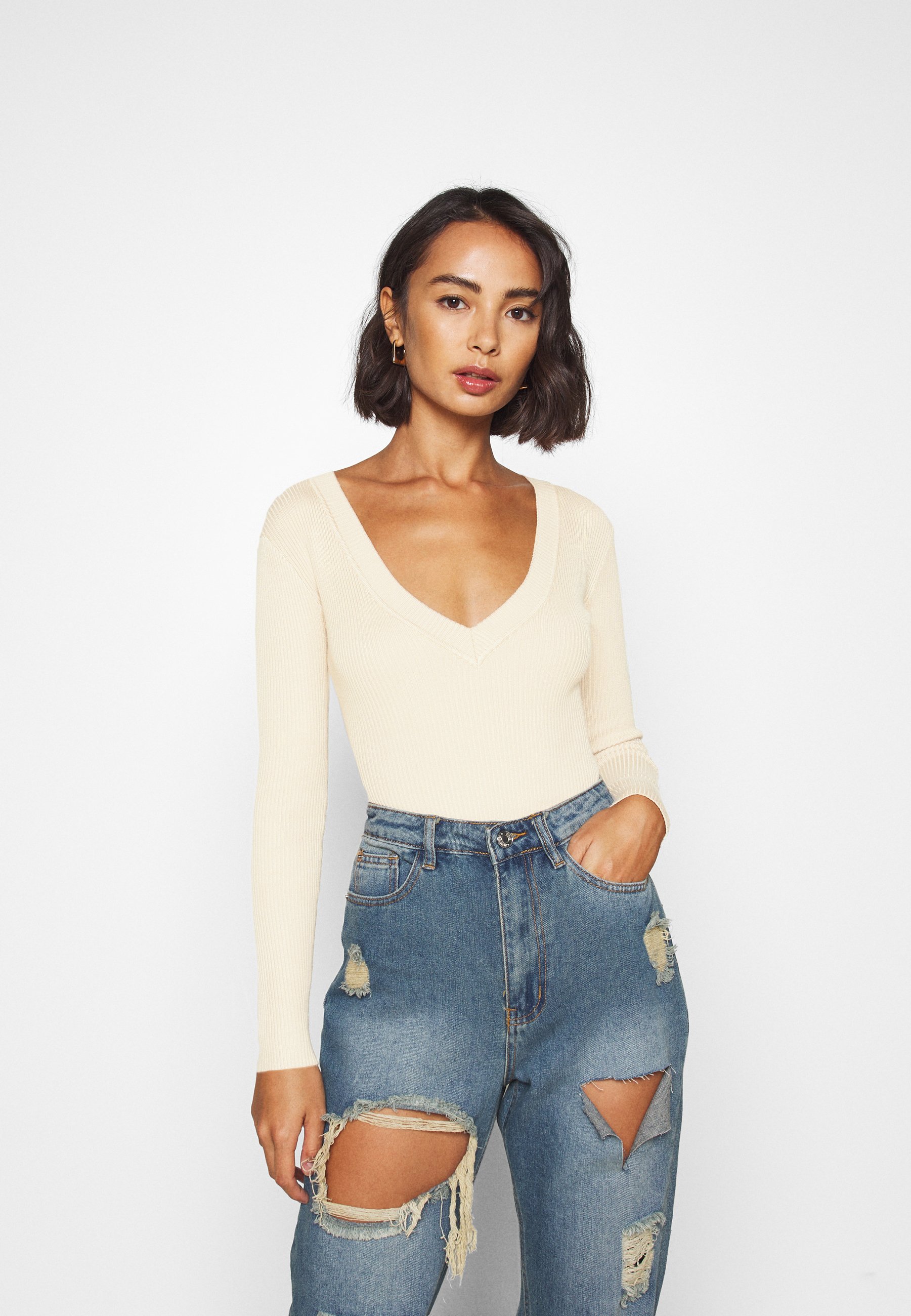 Missguided Petite SKINNY V NECK - Body 