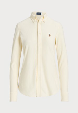 Polo Ralph Lauren LONG SLEEVE BUTTON FRONT  - Blusa - wicket yellow/white