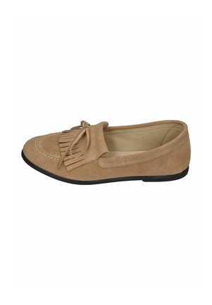 Espadrij l´originale, ESPADRIJ L'ORIGINALE DAMEN MOCASSIN VELOUR TAN CLAIR - Slipper - tan clair