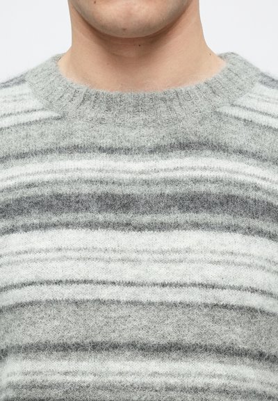 Holzweiler COHEN FLUFFY STRIPE CREW - Vesta - grey