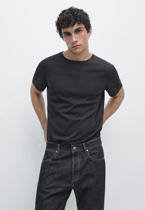 Massimo Dutti SHORT SLEEVE WITH CREW NECK - T-shirt basic - dark blue