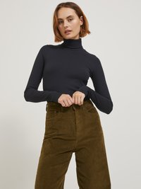 JJXX - JXFAN RIB TEE - Pitkähihainen paita - black Pienoiskuva 1