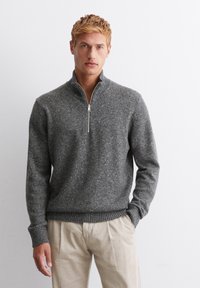 Marc O'Polo TROYER REGULAR - Strickpullover - graphite grey melange