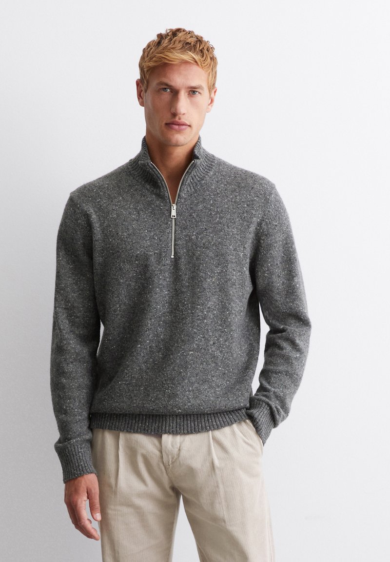 Marc O'Polo TROYER REGULAR - Strickpullover - graphite grey melange