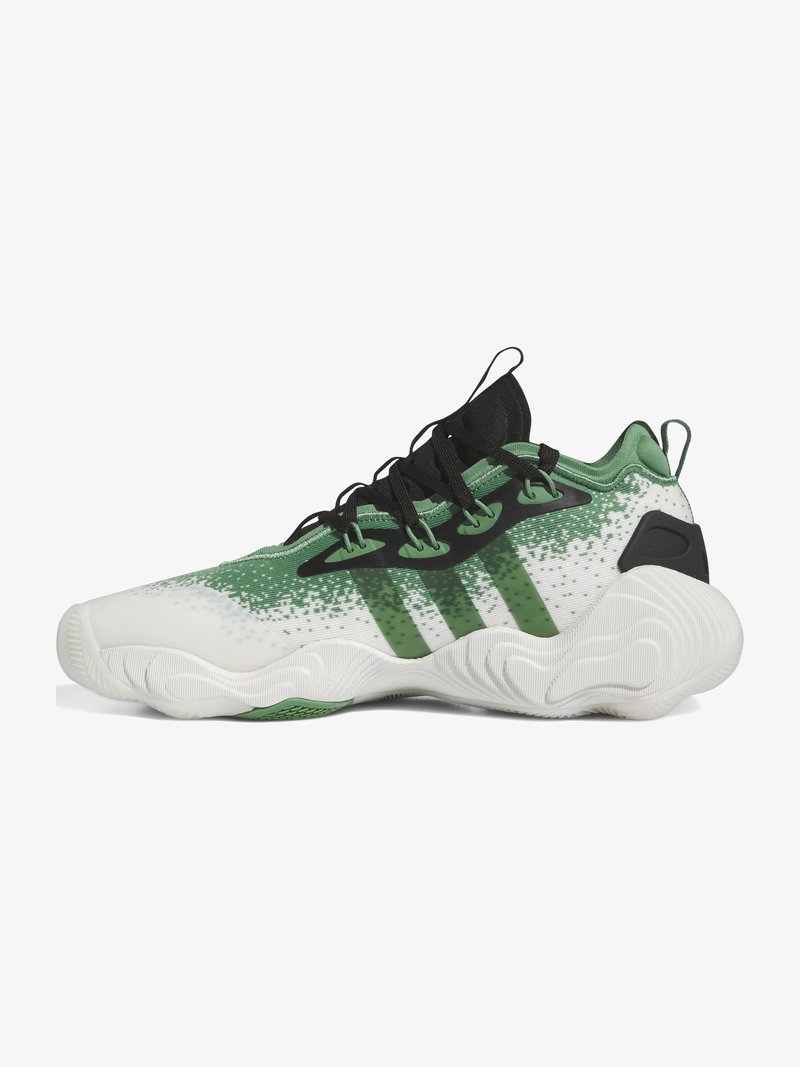 adidas Performance TRAE YOUNG - Basketball shoes - off white preloved green core black/off-white